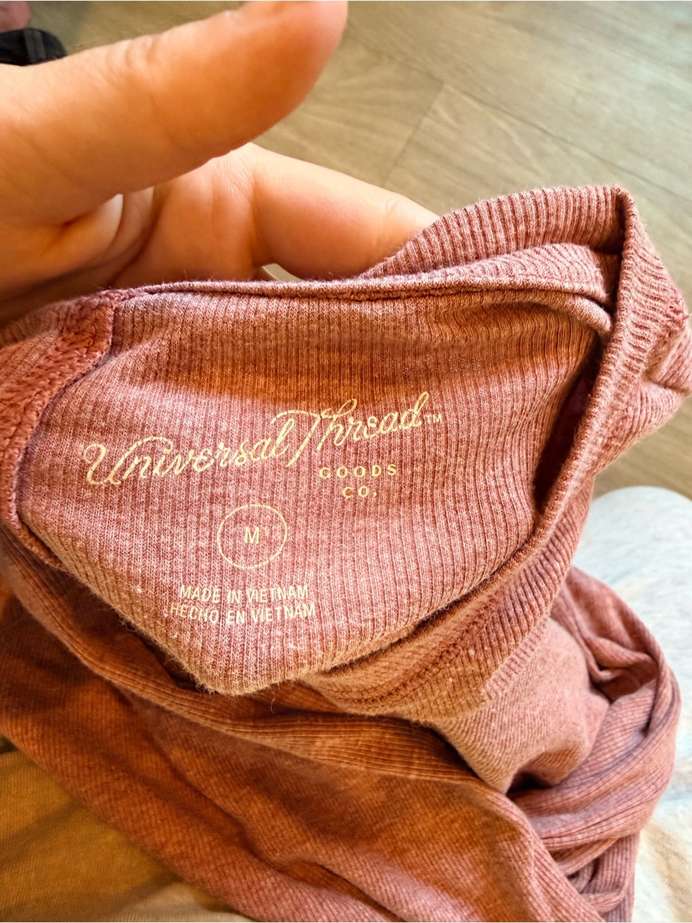 Universal Thread Mauve Ribbed Long Sleeve Top - Picture 3 of 3